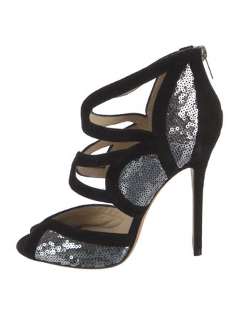 Jimmy Choo Suede Sequin Embellishments Pumps
