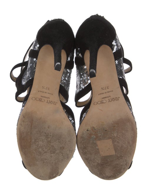 Jimmy Choo Suede Sequin Embellishments Pumps