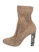 Jimmy Choo Suede Colorblock Pattern Sock Boots
