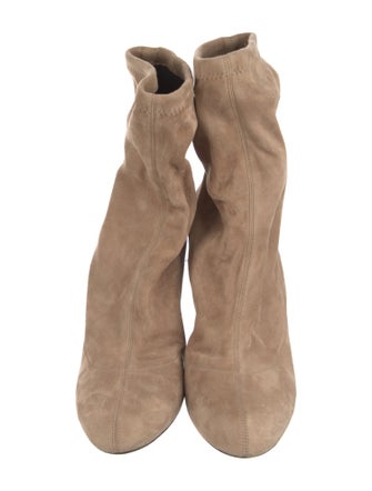 Jimmy Choo Suede Colorblock Pattern Sock Boots