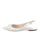 Jimmy Choo Patent Leather Bow Accents Slingback Flats