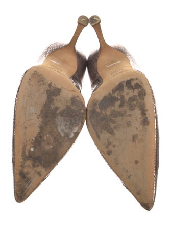 Jimmy Choo Snakeskin Crystal Embellishments Boots