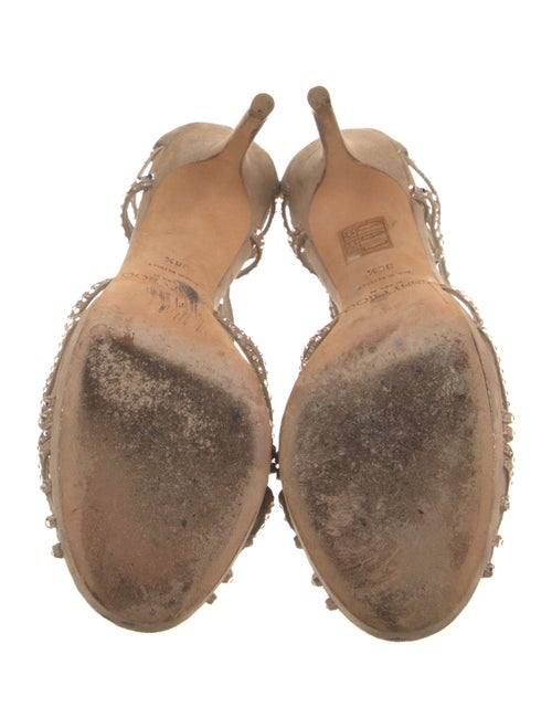 Jimmy Choo Suede Crystal Embellishments Pumps