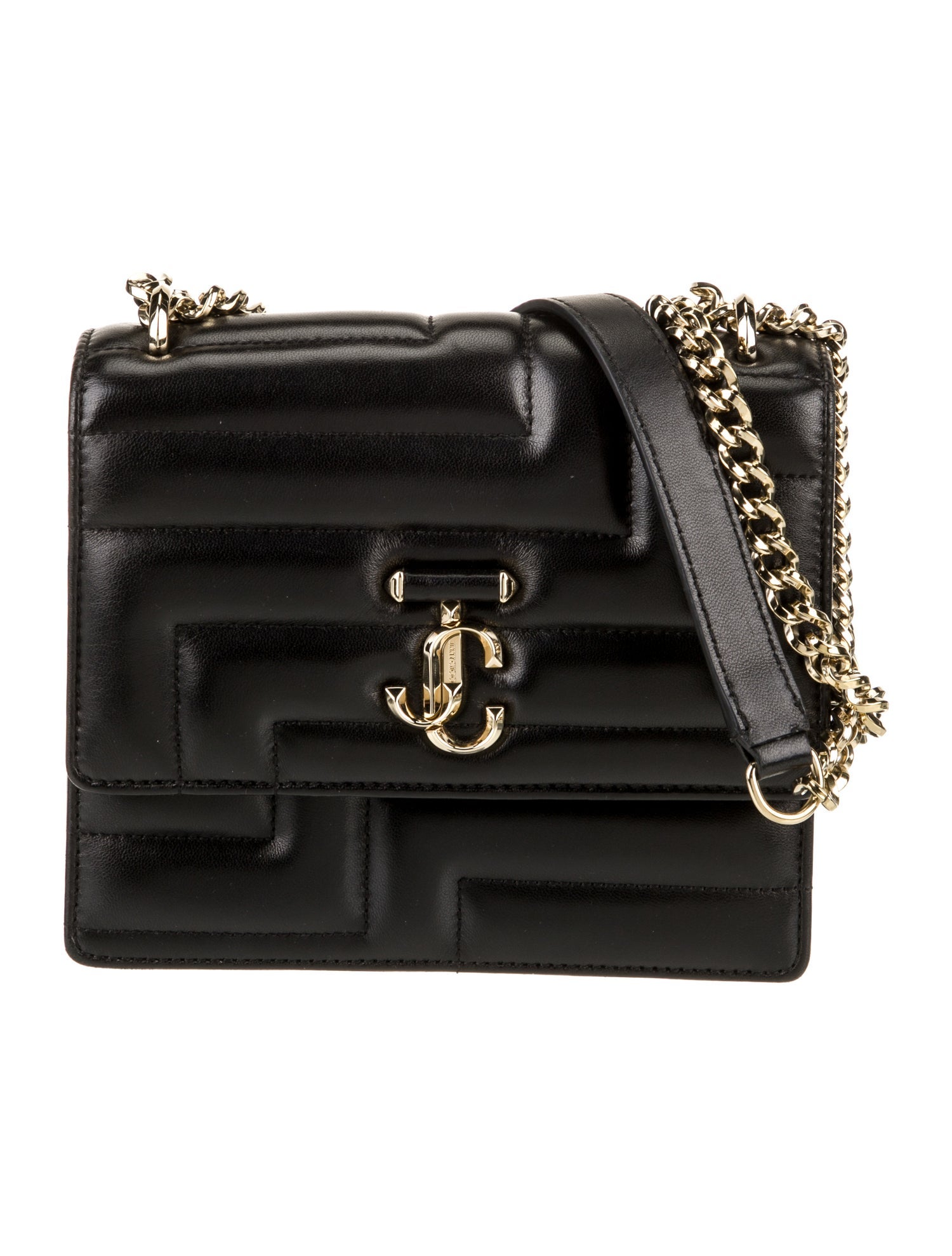 Jimmy Choo Leather Avenue Quad quilted shoulder bag