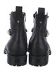 Jimmy Choo Leather Crystal Embellishments Combat Boots