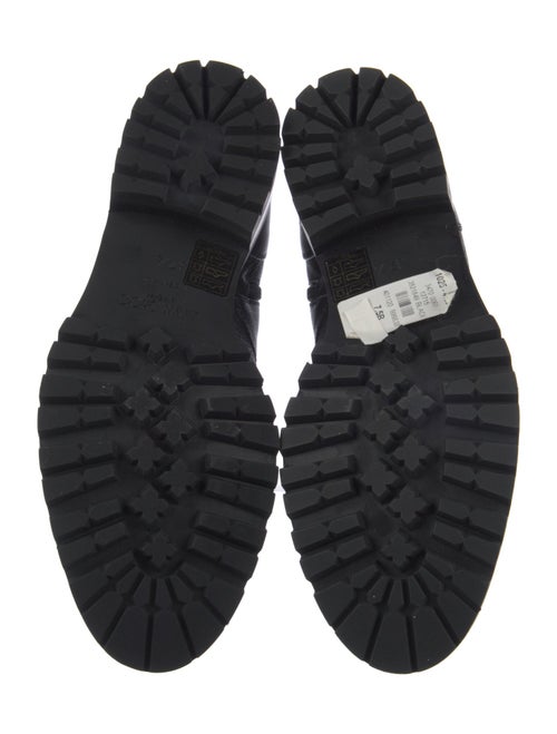 Jimmy Choo Leather Crystal Embellishments Combat Boots