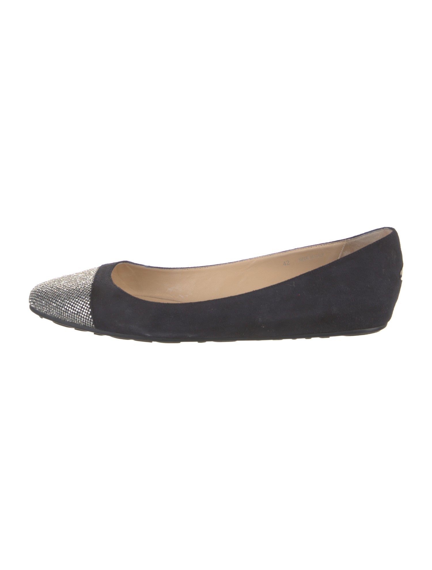 Jimmy Choo Suede Crystal Embellishments Flats