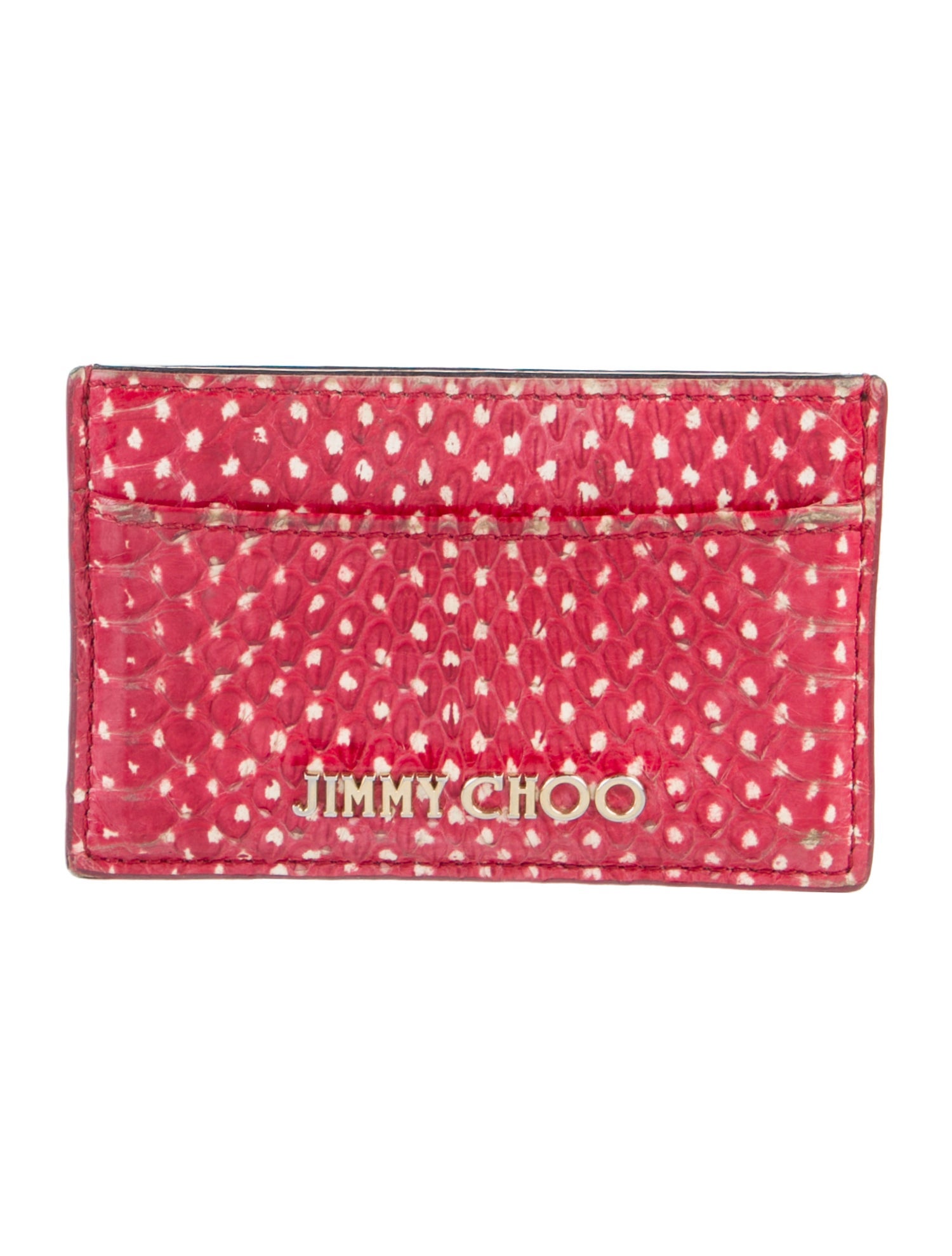 Jimmy Choo Leather Printed Card Holder