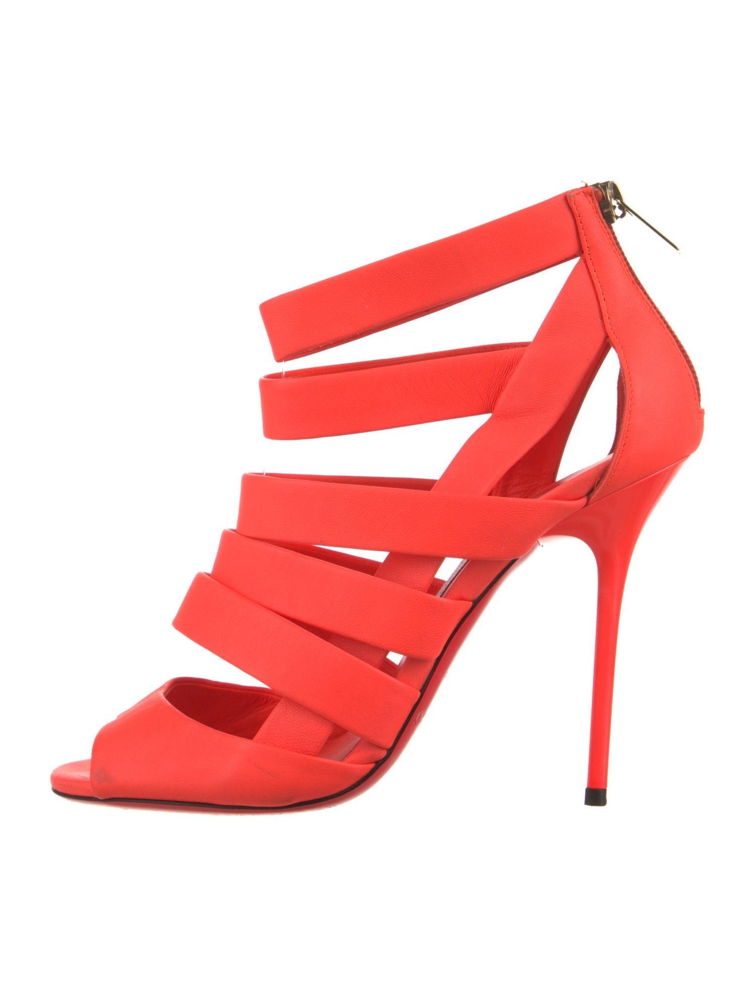 Jimmy Choo Leather Cutout Accent Sandals