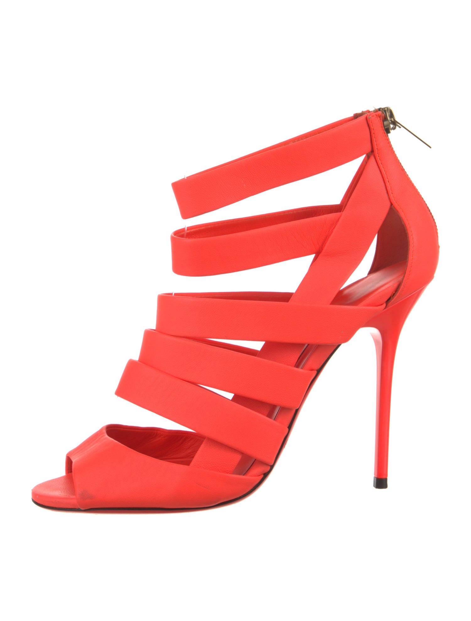 Jimmy Choo Leather Cutout Accent Sandals