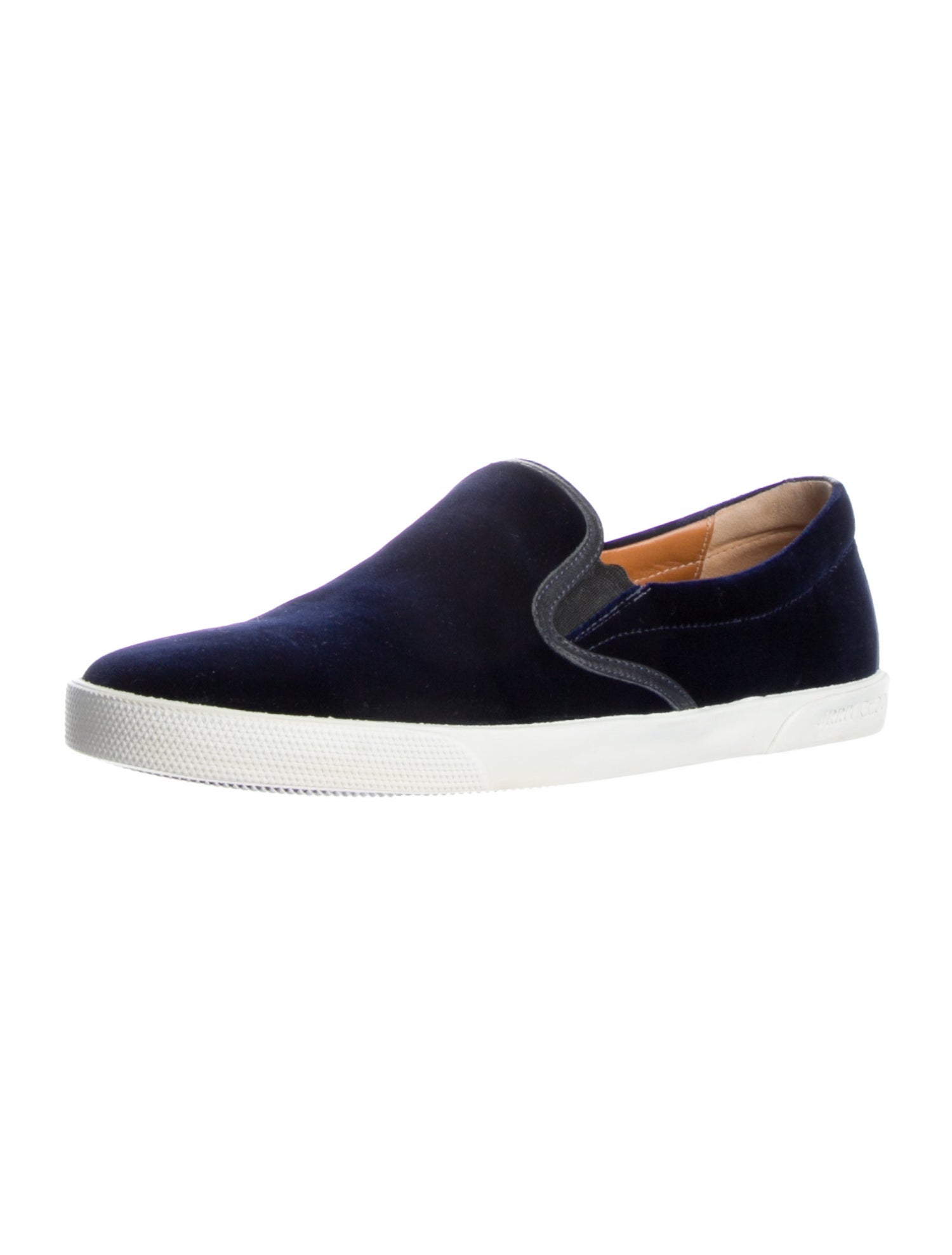 Jimmy Choo Velvet Leather Trim Embellishment Loafers