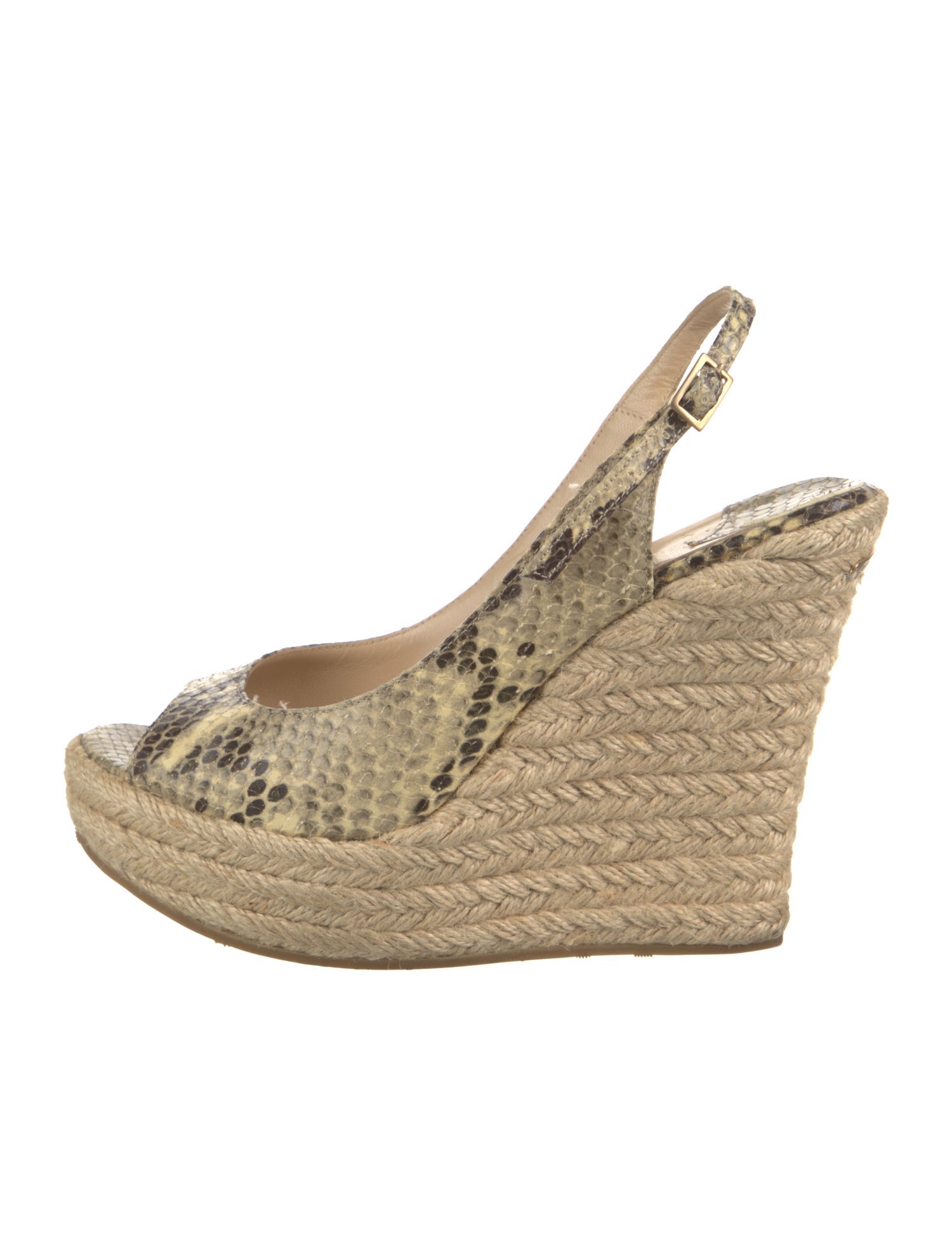 Jimmy Choo Leather Animal Print Slingback Pumps