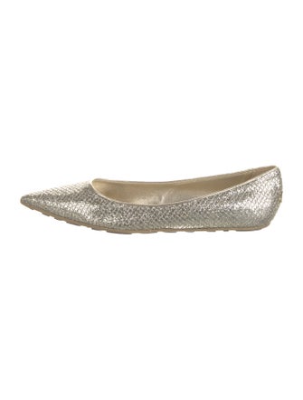 Jimmy Choo Glitter Glitter Accents Ballet Flats