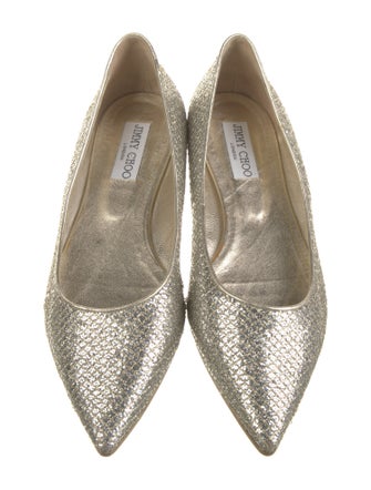 Jimmy Choo Glitter Glitter Accents Ballet Flats