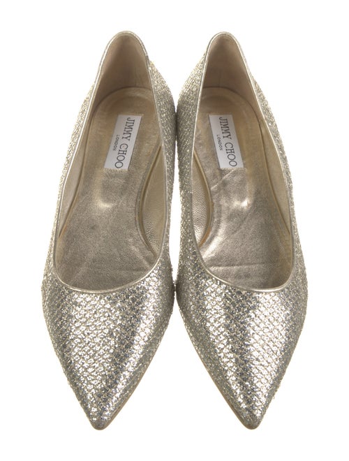 Jimmy Choo Glitter Glitter Accents Ballet Flats