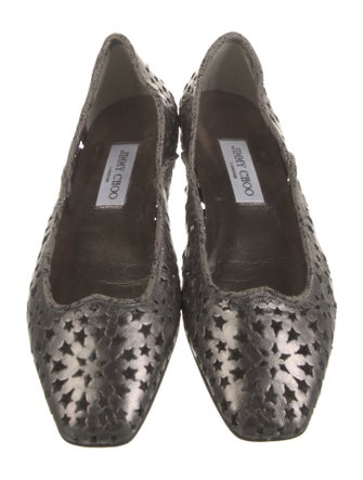 Jimmy Choo Leather Patterned Ballet Flats