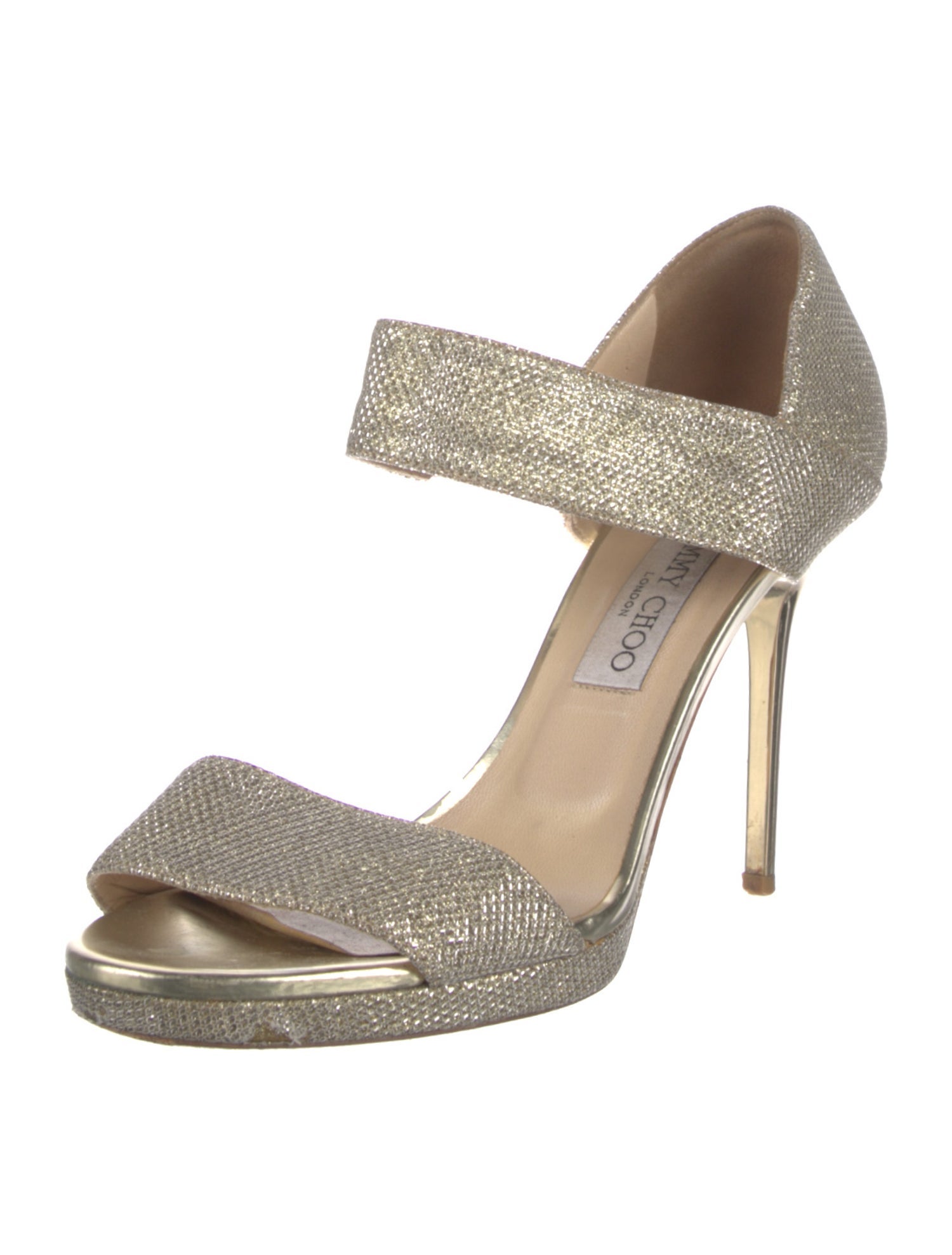 Jimmy Choo Glitter Glitter Accents Sandals