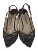 Jimmy Choo Leather Cutout Accent Slingback Pumps
