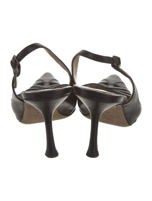 Jimmy Choo Leather Cutout Accent Slingback Pumps