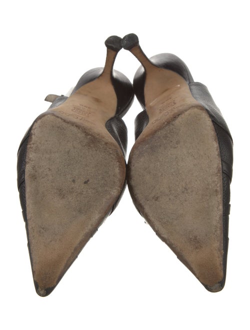 Jimmy Choo Leather Cutout Accent Slingback Pumps