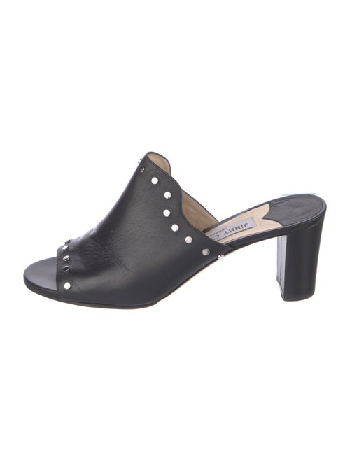 Jimmy Choo Leather Studded Accents Slides