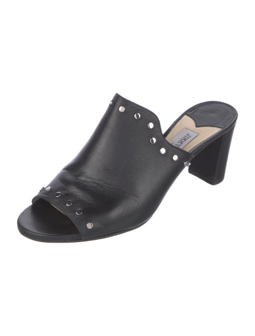 Jimmy Choo Leather Studded Accents Slides