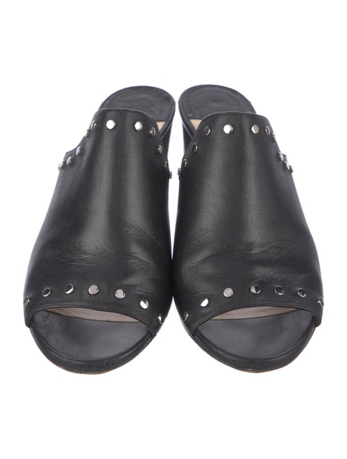Jimmy Choo Leather Studded Accents Slides
