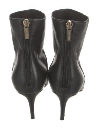 Jimmy Choo Leather Embroidered Accent Boots