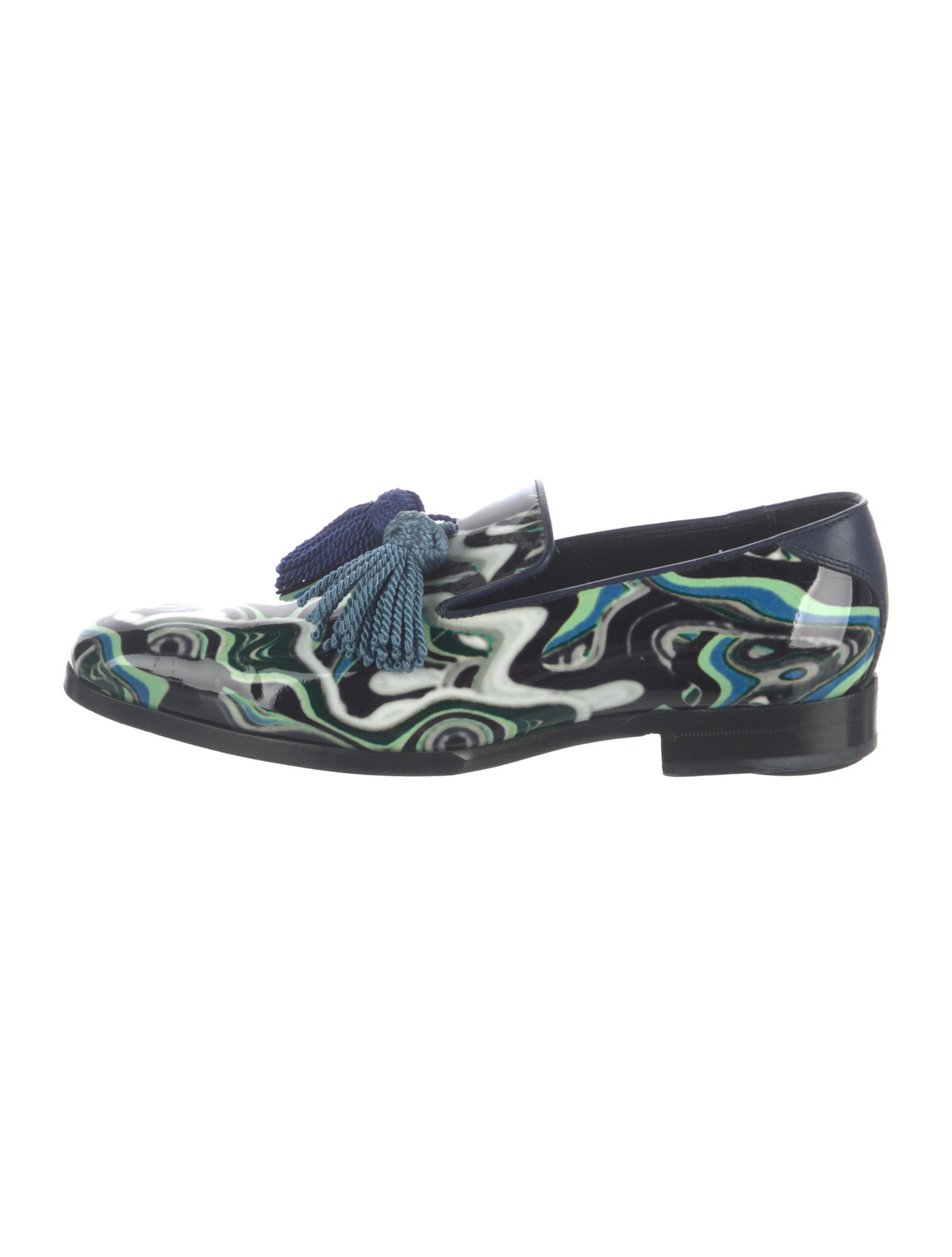 Jimmy Choo Patent Leather Printed Loafers