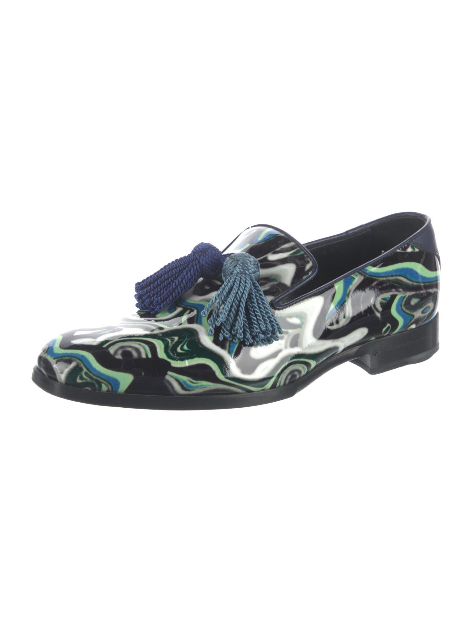 Jimmy Choo Patent Leather Printed Loafers