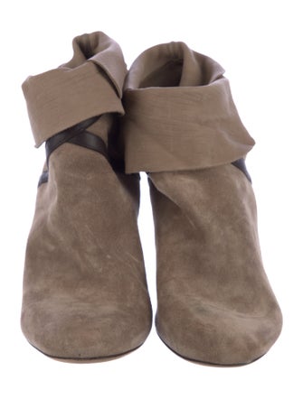 Jimmy Choo Suede Colorblock Pattern Chelsea Boots