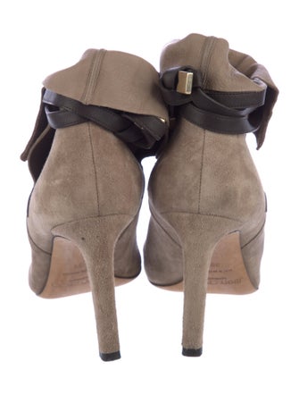 Jimmy Choo Suede Colorblock Pattern Chelsea Boots