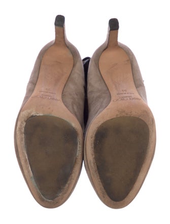 Jimmy Choo Suede Colorblock Pattern Chelsea Boots