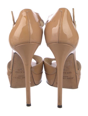 Jimmy Choo Patent Leather T-Strap Pumps