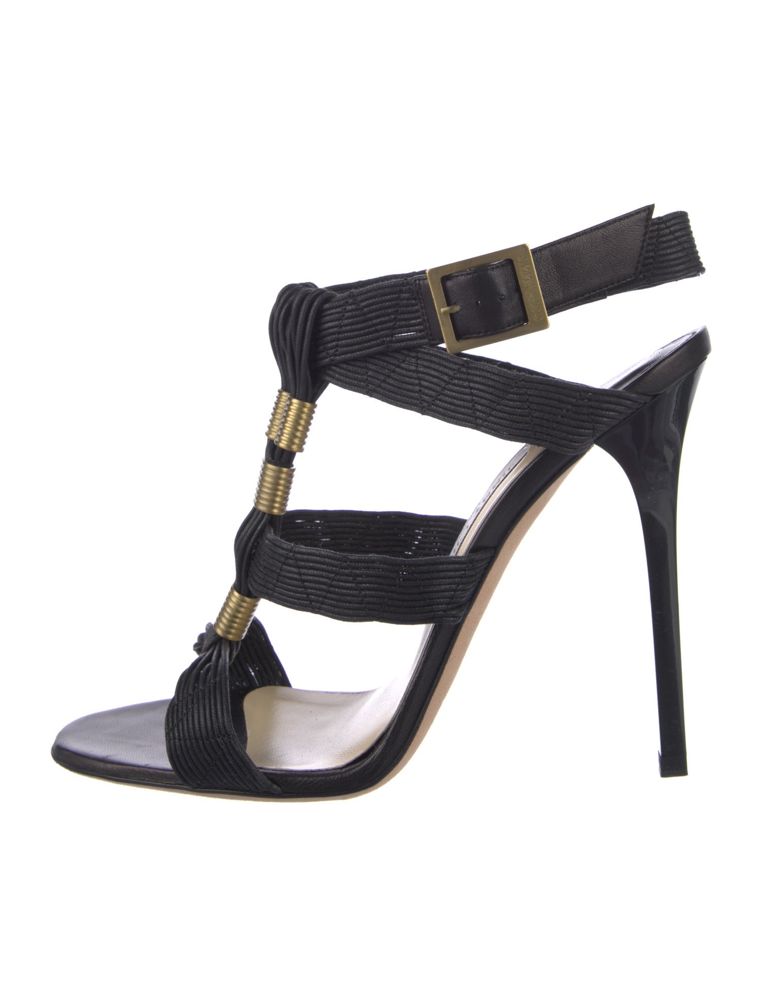 Jimmy Choo Leather T-Strap Sandals