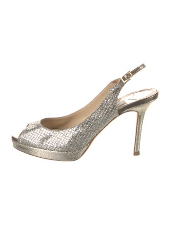 Jimmy Choo Glitter Slingback Sandals