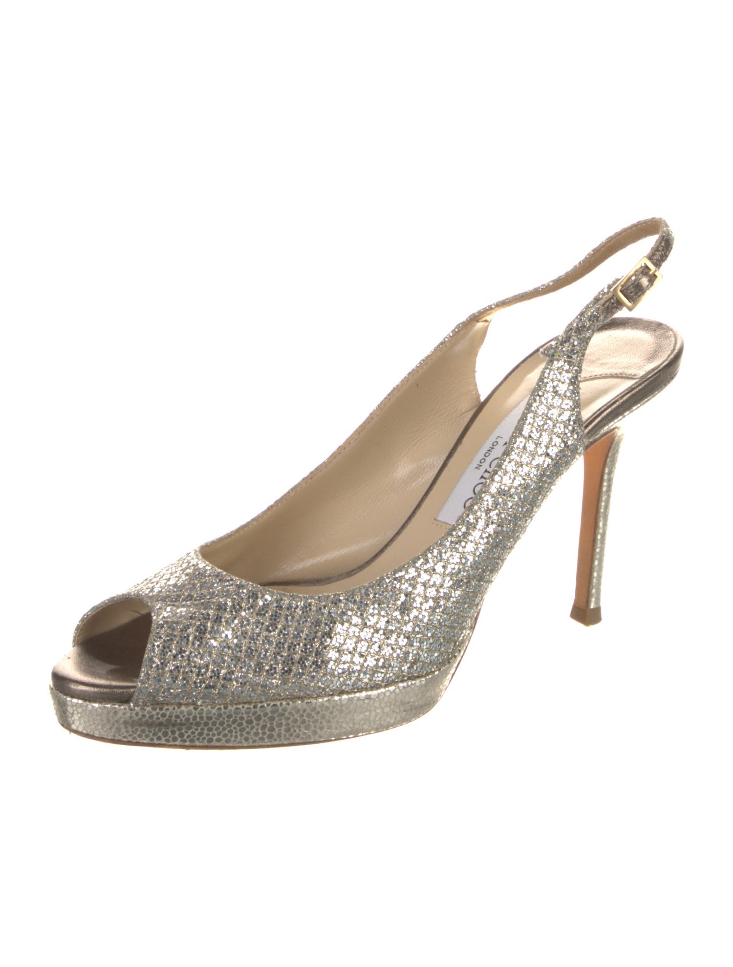 Jimmy Choo Glitter Slingback Sandals