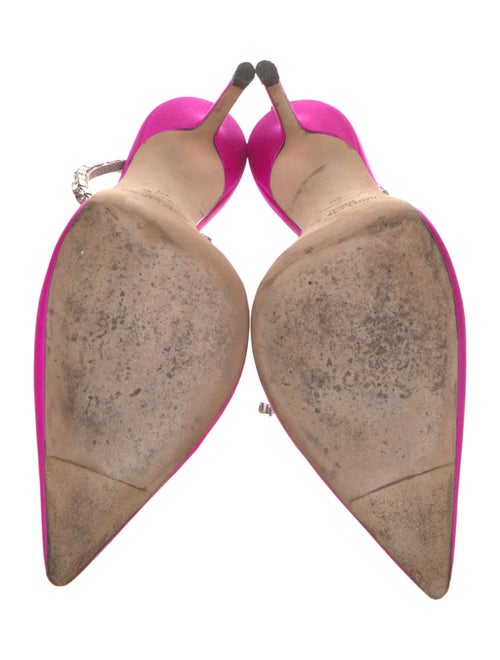 Jimmy Choo Satin Crystal Embellishments Pumps