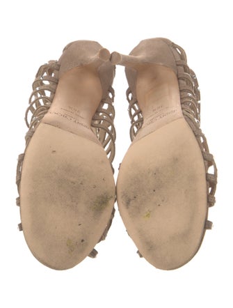 Jimmy Choo Suede Lasercut Accents Sandals