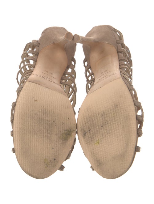 Jimmy Choo Suede Lasercut Accents Sandals