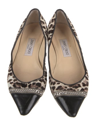 Jimmy Choo Ponyhair Animal Print Ballet Flats
