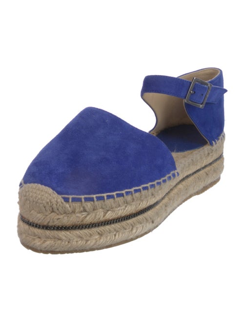 Jimmy Choo Suede Chain-Link Accents Espadrilles