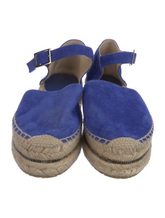 Jimmy Choo Suede Chain-Link Accents Espadrilles