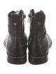 Jimmy Choo Leather Studded Accents Combat Boots