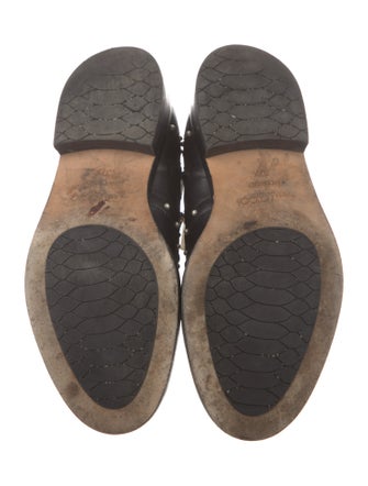 Jimmy Choo Leather Studded Accents Combat Boots