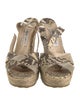 Jimmy Choo Leather Animal Print Espadrilles