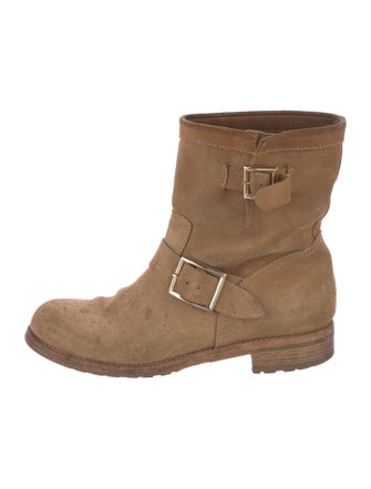 Jimmy Choo Suede Moto Boots
