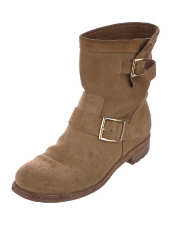 Jimmy Choo Suede Moto Boots