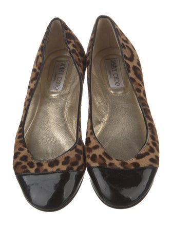 Jimmy Choo Ponyhair Animal Print Ballet Flats