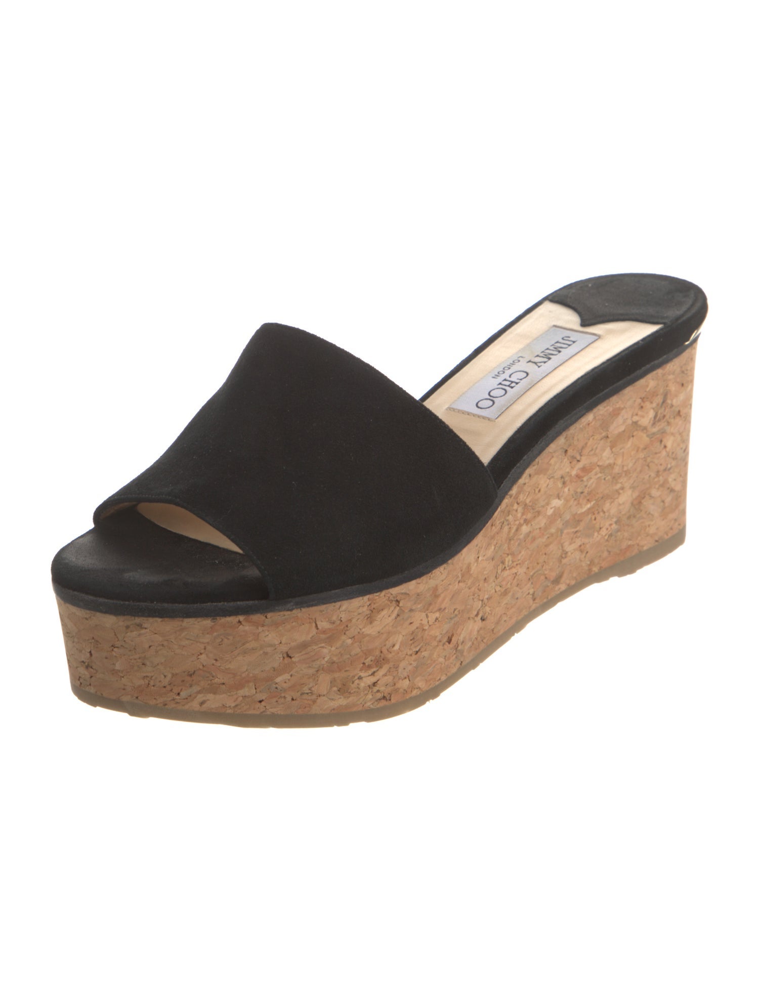 Jimmy Choo Suede Cutout Accent Slides